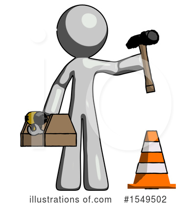 Royalty-Free (RF) Gray Design Mascot Clipart Illustration by Leo Blanchette - Stock Sample #1549502