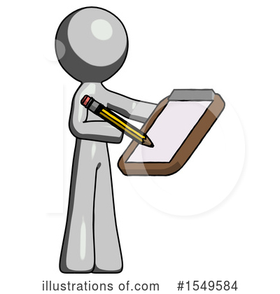 Royalty-Free (RF) Gray Design Mascot Clipart Illustration by Leo Blanchette - Stock Sample #1549584