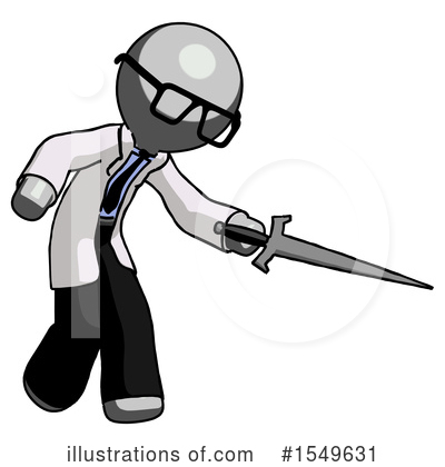 Royalty-Free (RF) Gray Design Mascot Clipart Illustration by Leo Blanchette - Stock Sample #1549631