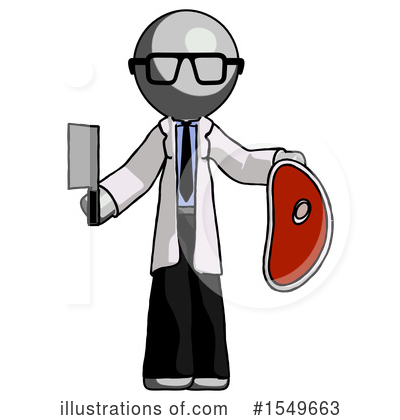 Royalty-Free (RF) Gray Design Mascot Clipart Illustration by Leo Blanchette - Stock Sample #1549663