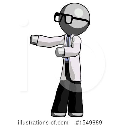 Royalty-Free (RF) Gray Design Mascot Clipart Illustration by Leo Blanchette - Stock Sample #1549689