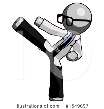 Royalty-Free (RF) Gray Design Mascot Clipart Illustration by Leo Blanchette - Stock Sample #1549697