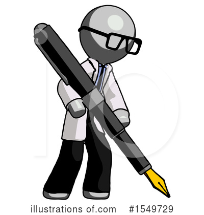 Royalty-Free (RF) Gray Design Mascot Clipart Illustration by Leo Blanchette - Stock Sample #1549729