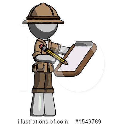 Royalty-Free (RF) Gray Design Mascot Clipart Illustration by Leo Blanchette - Stock Sample #1549769