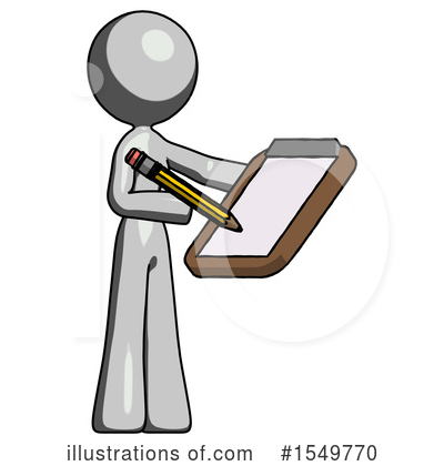 Royalty-Free (RF) Gray Design Mascot Clipart Illustration by Leo Blanchette - Stock Sample #1549770