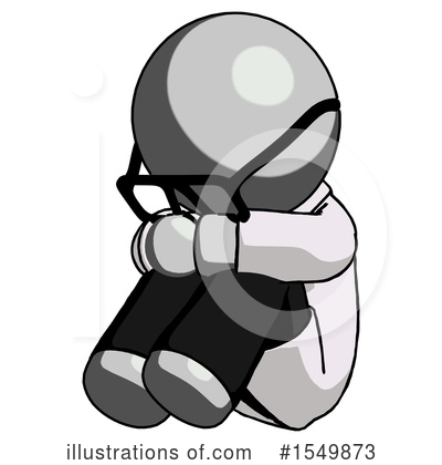 Royalty-Free (RF) Gray Design Mascot Clipart Illustration by Leo Blanchette - Stock Sample #1549873