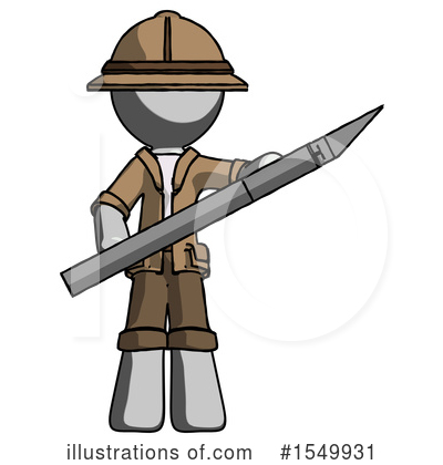 Royalty-Free (RF) Gray Design Mascot Clipart Illustration by Leo Blanchette - Stock Sample #1549931