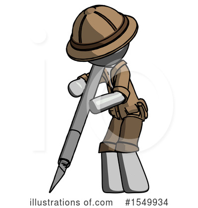 Royalty-Free (RF) Gray Design Mascot Clipart Illustration by Leo Blanchette - Stock Sample #1549934