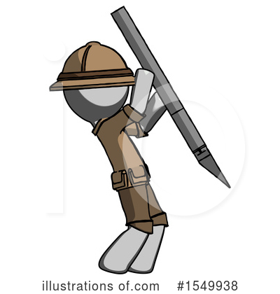 Royalty-Free (RF) Gray Design Mascot Clipart Illustration by Leo Blanchette - Stock Sample #1549938