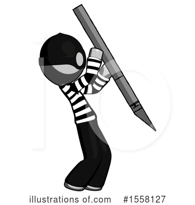 Royalty-Free (RF) Gray Design Mascot Clipart Illustration by Leo Blanchette - Stock Sample #1558127