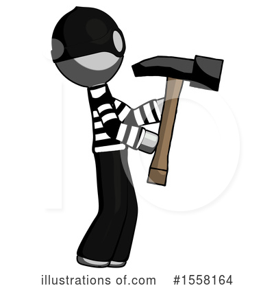 Royalty-Free (RF) Gray Design Mascot Clipart Illustration by Leo Blanchette - Stock Sample #1558164
