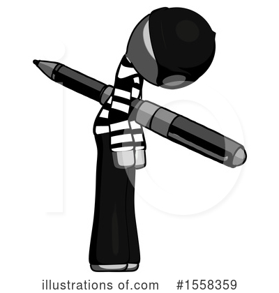 Royalty-Free (RF) Gray Design Mascot Clipart Illustration by Leo Blanchette - Stock Sample #1558359