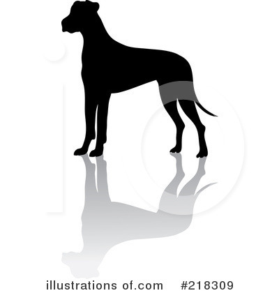 Royalty-Free (RF) Great Dane Clipart Illustration by Pams Clipart - Stock Sample #218309