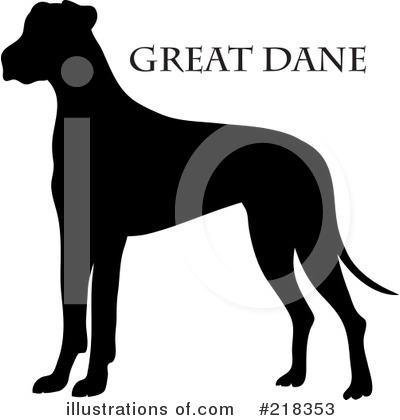 Royalty-Free (RF) Great Dane Clipart Illustration by Pams Clipart - Stock Sample #218353