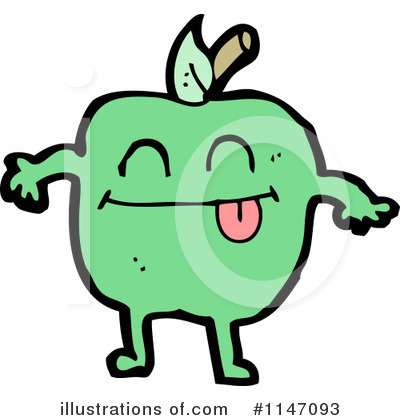Royalty-Free (RF) Green Apple Clipart Illustration by lineartestpilot - Stock Sample #1147093