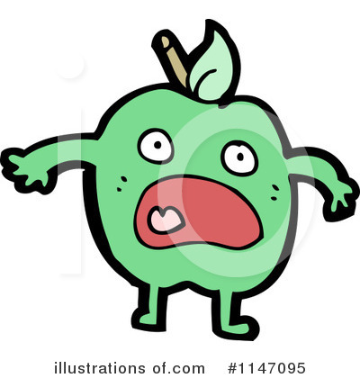 Royalty-Free (RF) Green Apple Clipart Illustration by lineartestpilot - Stock Sample #1147095