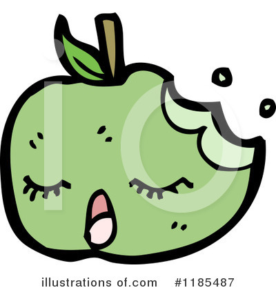Royalty-Free (RF) Green Apple Clipart Illustration by lineartestpilot - Stock Sample #1185487