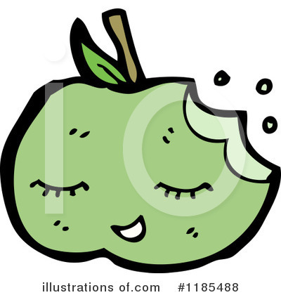 Royalty-Free (RF) Green Apple Clipart Illustration by lineartestpilot - Stock Sample #1185488