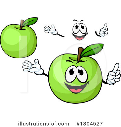 Royalty-Free (RF) Green Apple Clipart Illustration by Vector Tradition SM - Stock Sample #1304527