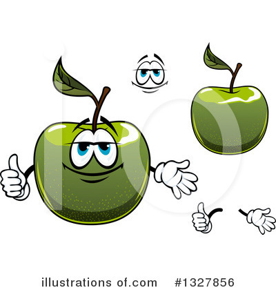 Royalty-Free (RF) Green Apple Clipart Illustration by Vector Tradition SM - Stock Sample #1327856