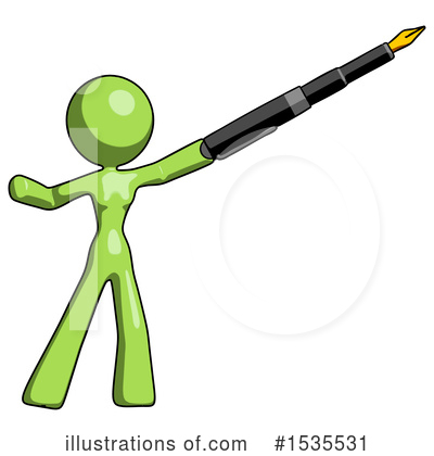 Royalty-Free (RF) Green Design Mascot Clipart Illustration by Leo Blanchette - Stock Sample #1535531