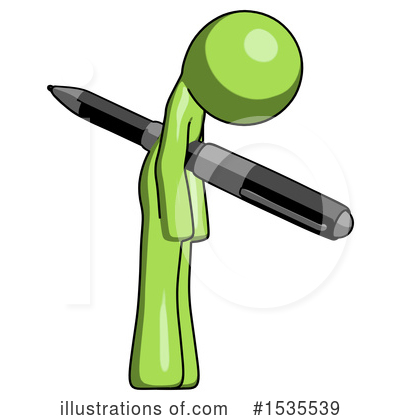 Royalty-Free (RF) Green Design Mascot Clipart Illustration by Leo Blanchette - Stock Sample #1535539