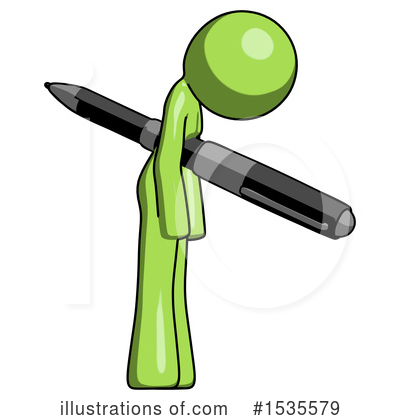 Royalty-Free (RF) Green Design Mascot Clipart Illustration by Leo Blanchette - Stock Sample #1535579