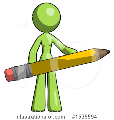 Royalty-Free (RF) Green Design Mascot Clipart Illustration by Leo Blanchette - Stock Sample #1535594