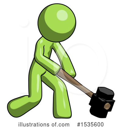 Royalty-Free (RF) Green Design Mascot Clipart Illustration by Leo Blanchette - Stock Sample #1535600