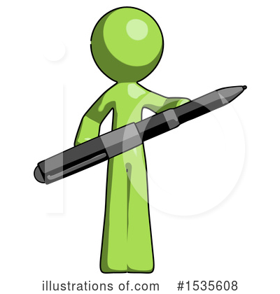 Royalty-Free (RF) Green Design Mascot Clipart Illustration by Leo Blanchette - Stock Sample #1535608