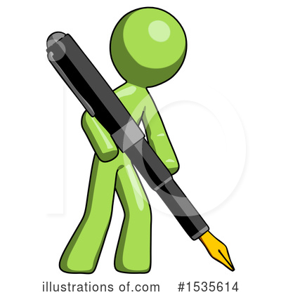 Royalty-Free (RF) Green Design Mascot Clipart Illustration by Leo Blanchette - Stock Sample #1535614