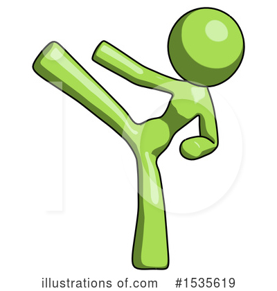 Royalty-Free (RF) Green Design Mascot Clipart Illustration by Leo Blanchette - Stock Sample #1535619