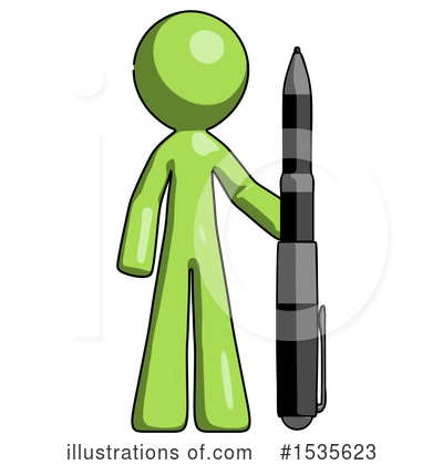 Royalty-Free (RF) Green Design Mascot Clipart Illustration by Leo Blanchette - Stock Sample #1535623