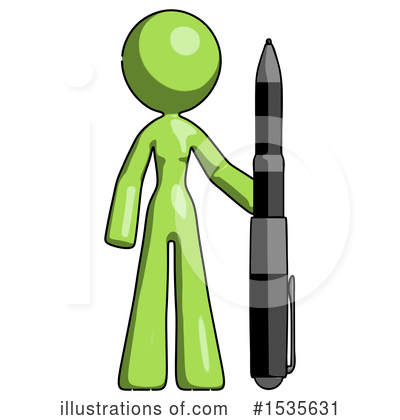 Royalty-Free (RF) Green Design Mascot Clipart Illustration by Leo Blanchette - Stock Sample #1535631