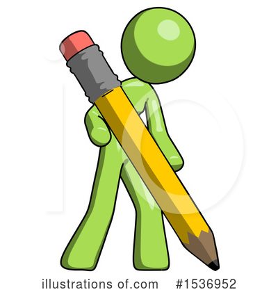 Royalty-Free (RF) Green Design Mascot Clipart Illustration by Leo Blanchette - Stock Sample #1536952