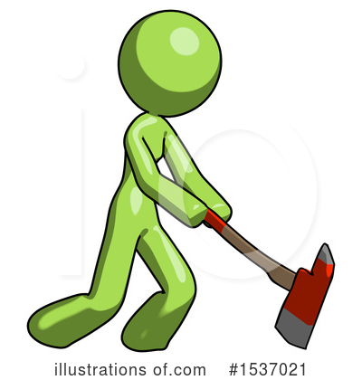Royalty-Free (RF) Green Design Mascot Clipart Illustration by Leo Blanchette - Stock Sample #1537021