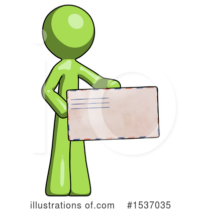 Royalty-Free (RF) Green Design Mascot Clipart Illustration by Leo Blanchette - Stock Sample #1537035