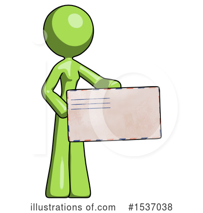 Royalty-Free (RF) Green Design Mascot Clipart Illustration by Leo Blanchette - Stock Sample #1537038