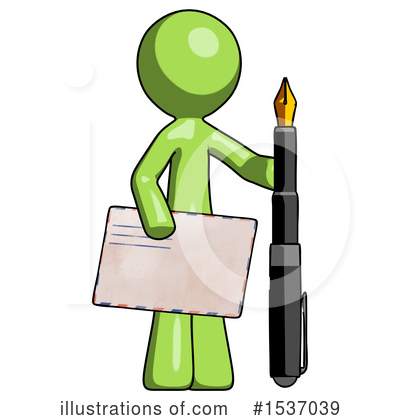 Royalty-Free (RF) Green Design Mascot Clipart Illustration by Leo Blanchette - Stock Sample #1537039