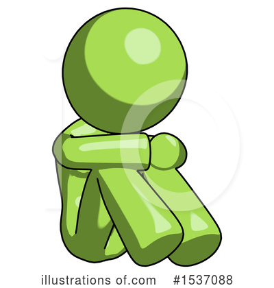 Royalty-Free (RF) Green Design Mascot Clipart Illustration by Leo Blanchette - Stock Sample #1537088
