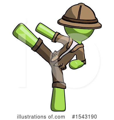 Royalty-Free (RF) Green Design Mascot Clipart Illustration by Leo Blanchette - Stock Sample #1543190