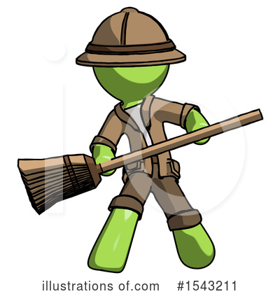 Royalty-Free (RF) Green Design Mascot Clipart Illustration by Leo Blanchette - Stock Sample #1543211