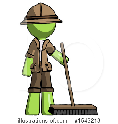 Royalty-Free (RF) Green Design Mascot Clipart Illustration by Leo Blanchette - Stock Sample #1543213