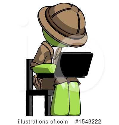 Royalty-Free (RF) Green Design Mascot Clipart Illustration by Leo Blanchette - Stock Sample #1543222