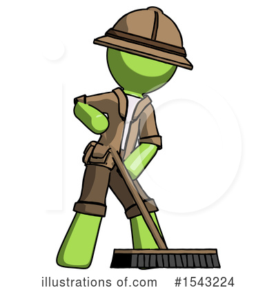 Royalty-Free (RF) Green Design Mascot Clipart Illustration by Leo Blanchette - Stock Sample #1543224