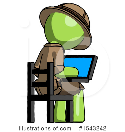 Royalty-Free (RF) Green Design Mascot Clipart Illustration by Leo Blanchette - Stock Sample #1543242