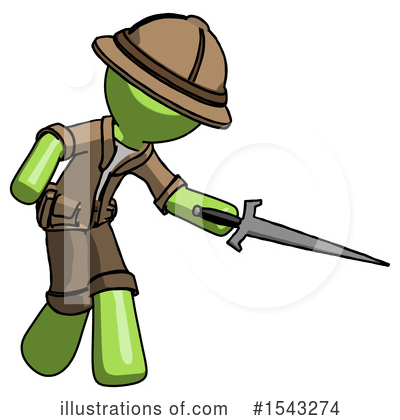 Royalty-Free (RF) Green Design Mascot Clipart Illustration by Leo Blanchette - Stock Sample #1543274