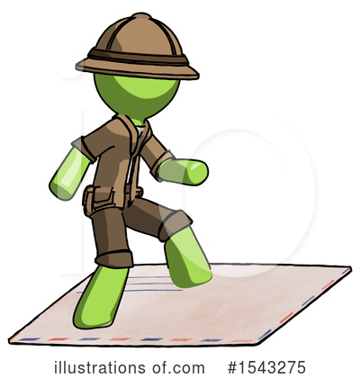 Royalty-Free (RF) Green Design Mascot Clipart Illustration by Leo Blanchette - Stock Sample #1543275