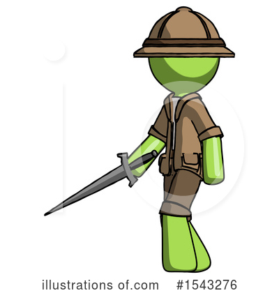Royalty-Free (RF) Green Design Mascot Clipart Illustration by Leo Blanchette - Stock Sample #1543276