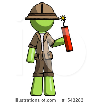 Royalty-Free (RF) Green Design Mascot Clipart Illustration by Leo Blanchette - Stock Sample #1543283
